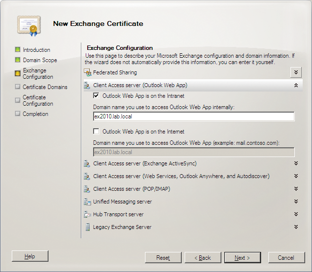Wizard for creating new certificates. Wizard for creating new certificates.