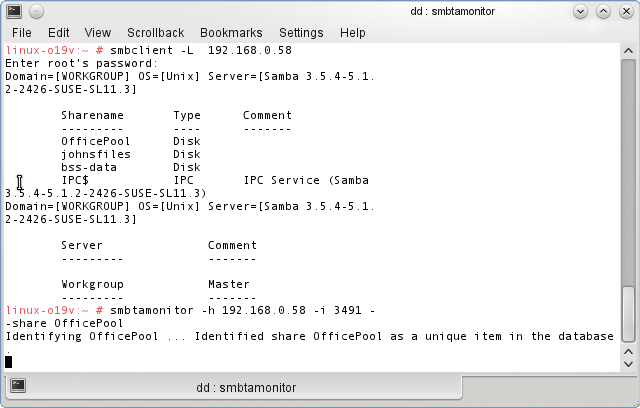 Smbtamonitor binds specifically to an object – a share, user, or file name. Smbtamonitor binds specifically to an object – a share, user, or file name.