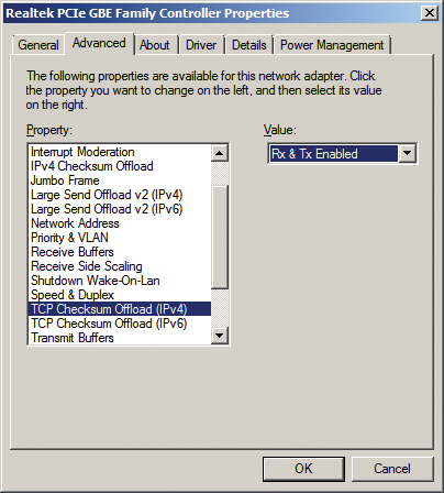 Enabling TCP chimney offload for a network adapter. Enabling TCP chimney offload for a network adapter.