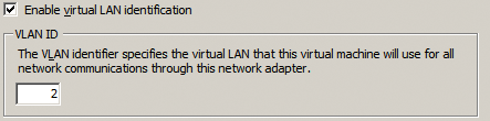 Configuring the VLAN connection. Configuring the VLAN connection.