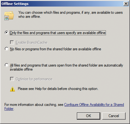 Configuring offline files on Windows Server 2008 R2. Configuring offline files on Windows Server 2008 R2.