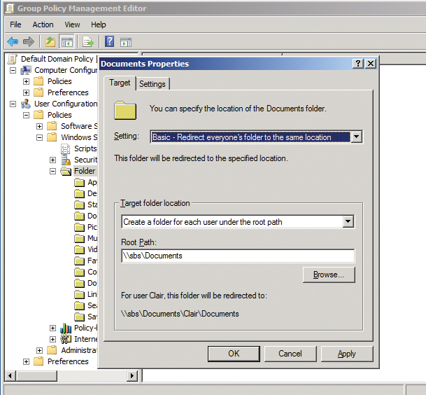 Setting up folder redirection on SBS 2011 Essentials. Setting up folder redirection on SBS 2011 Essentials.