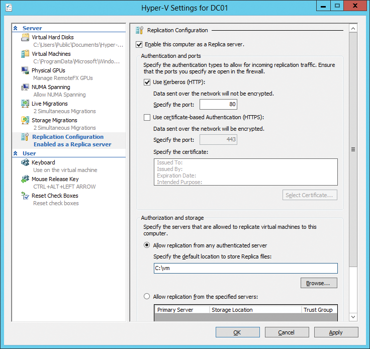 Activating replication on a Hyper-V host. Activating replication on a Hyper-V host.