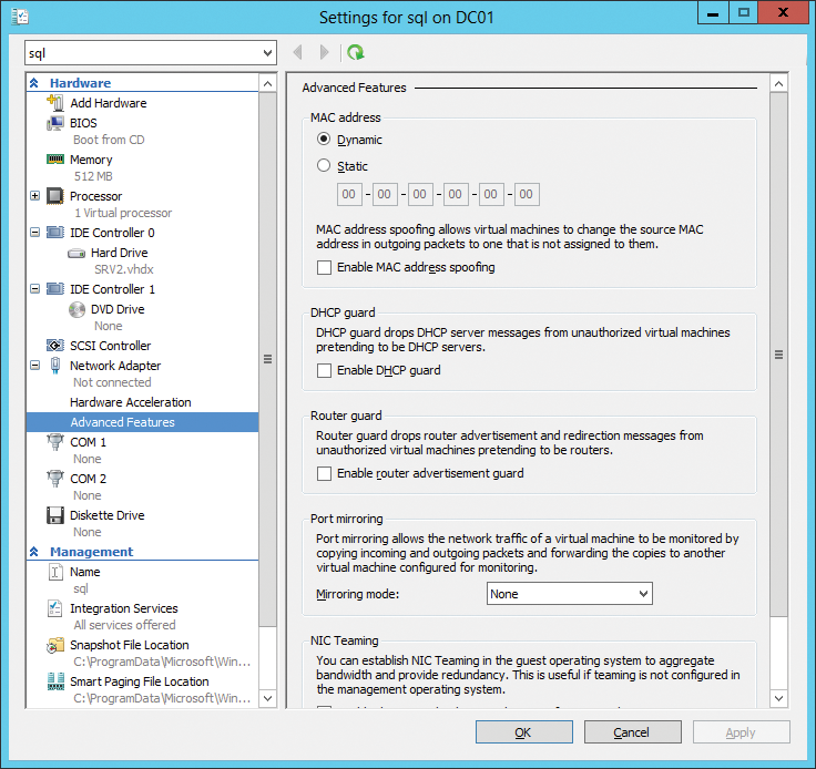 Under the advanced network settings, you'll find the DHCP and Router guards, which prevent troublemakers from disrupting the network. Under the advanced network settings, you'll find the DHCP and Router guards, which prevent troublemakers from disrupting the network.