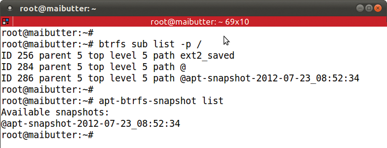 After updating a series of packages, a new snapshot with a descriptive name is available. If necessary, you can quickly roll back the update. After updating a series of packages, a new snapshot with a descriptive name is available. If necessary, you can quickly roll back the update.