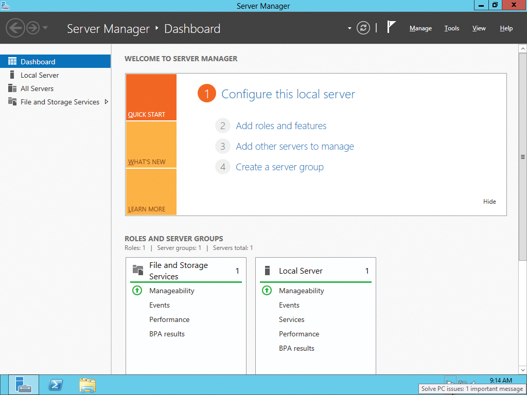 The new Server Manager in Windows Server 2012. The new Server Manager in Windows Server 2012.