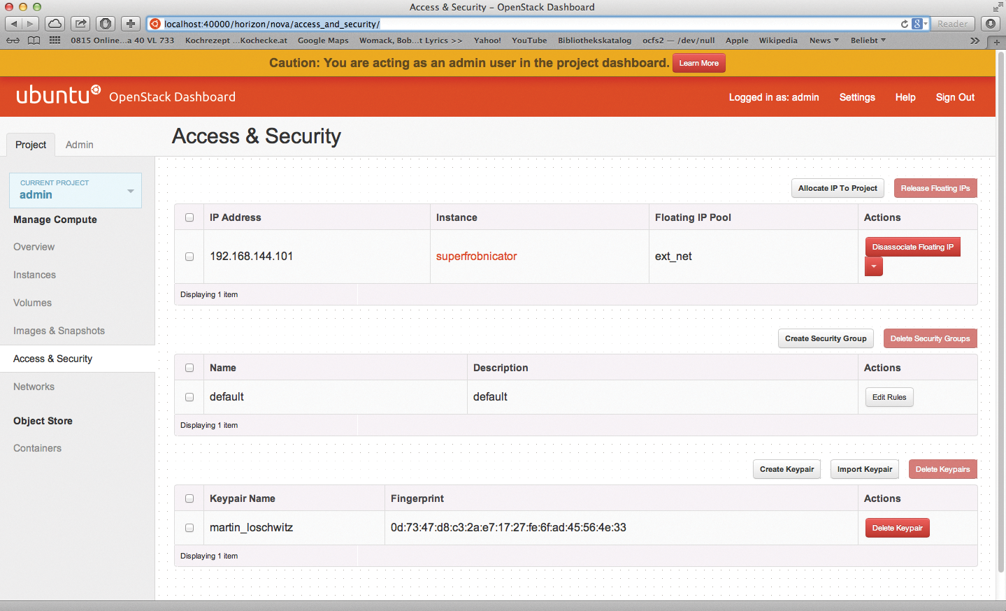 … you can use the usual approach to assign floating IPs. … you can use the usual approach to assign floating IPs.