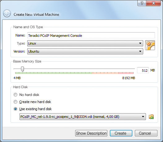 The console for centralized management of the Teradici host card and zero client is available free of charge as a VMware virtual appliance. With a one-liner on the command line, you can also easily start it in VirtualBox. The console for centralized management of the Teradici host card and zero client is available free of charge as a VMware virtual appliance. With a one-liner on the command line, you can also easily start it in VirtualBox.
