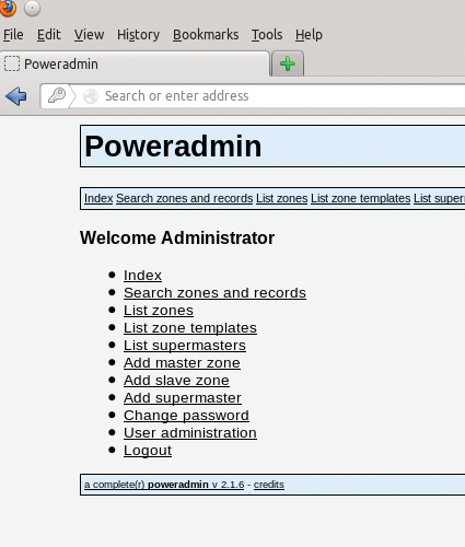 Poweradmin management web GUI. Poweradmin management web GUI.