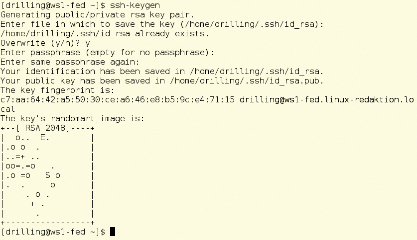 Generating a RSA key pair on Linux. Generating a RSA key pair on Linux.