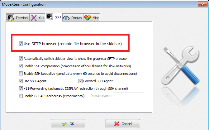 MobaXterm has a graphical SFTP browser. MobaXterm has a graphical SFTP browser.