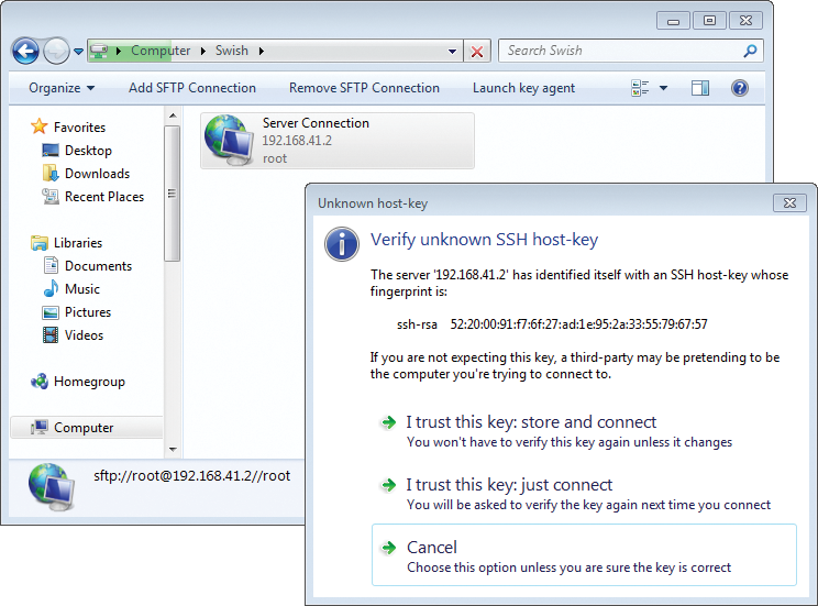 As a SSH front end, Swish also wants to add an RSA host key to its key management. As a SSH front end, Swish also wants to add an RSA host key to its key management.
