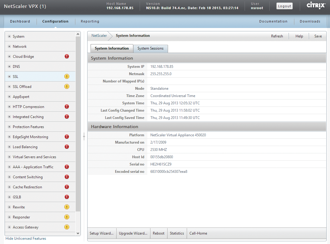 The NetScaler management interface is web based, where you configure all the required settings. The NetScaler management interface is web based, where you configure all the required settings.