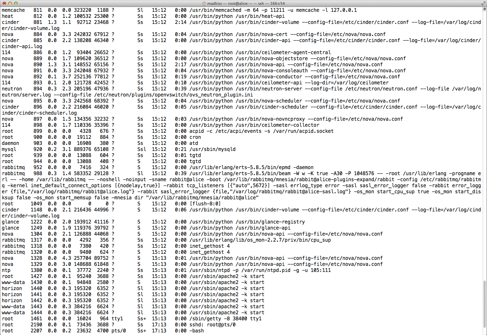 You can easily see the OpenStack services that originated with Kickstack. You can easily see the OpenStack services that originated with Kickstack.