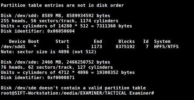 Results after running fdisk -l. Results after running fdisk -l.
