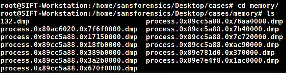 Using malfind results in a number of DMP files for analysis. Using malfind results in a number of DMP files for analysis.