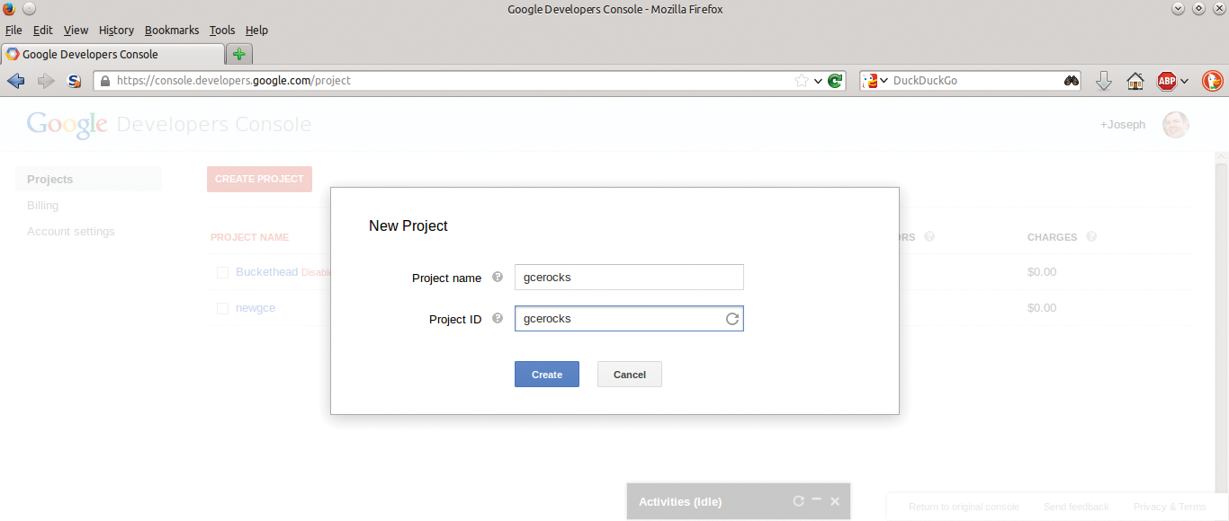 Creating a Compute Engine instance. Creating a Compute Engine instance.