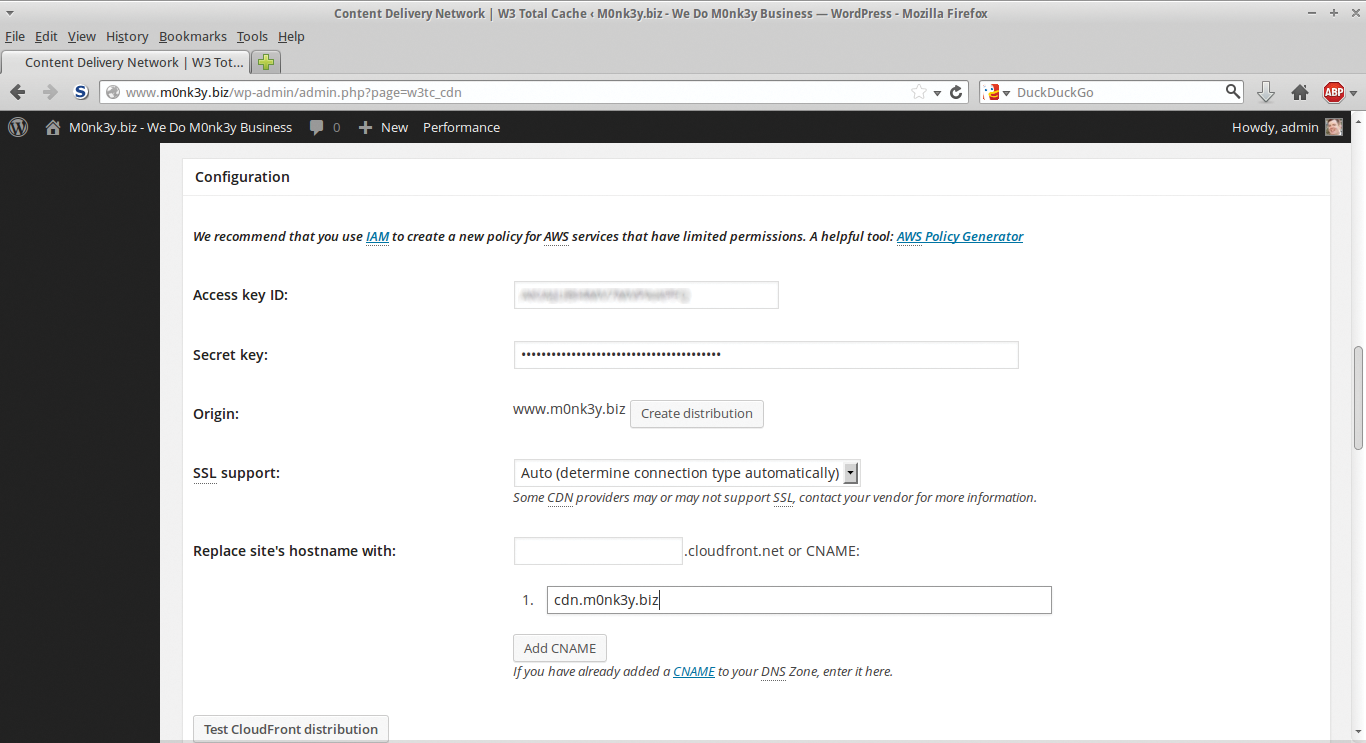 Configuring the CDN. Configuring the CDN.