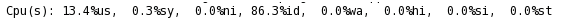 Third line of output from Top while running an application. Third line of output from Top while running an application.