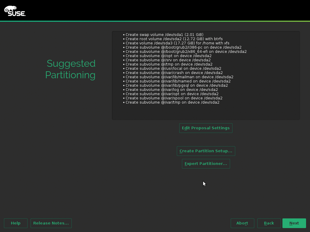 The new SLES Installer, which is very dark for some unknown reason, is more suited to users who prefer subdued lighting. The new SLES Installer, which is very dark for some unknown reason, is more suited to users who prefer subdued lighting.