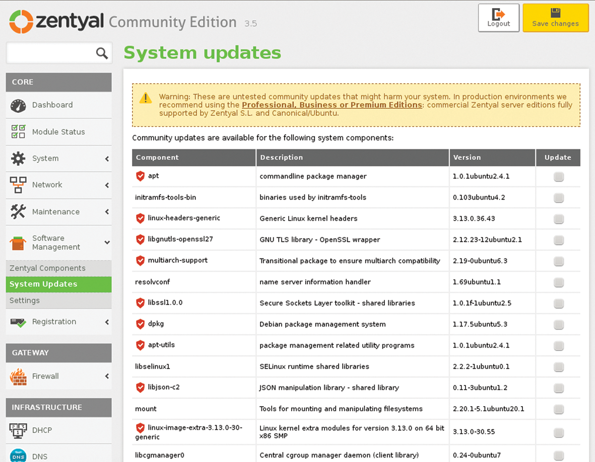 The system lists all waiting updates that the user selects. The system lists all waiting updates that the user selects.