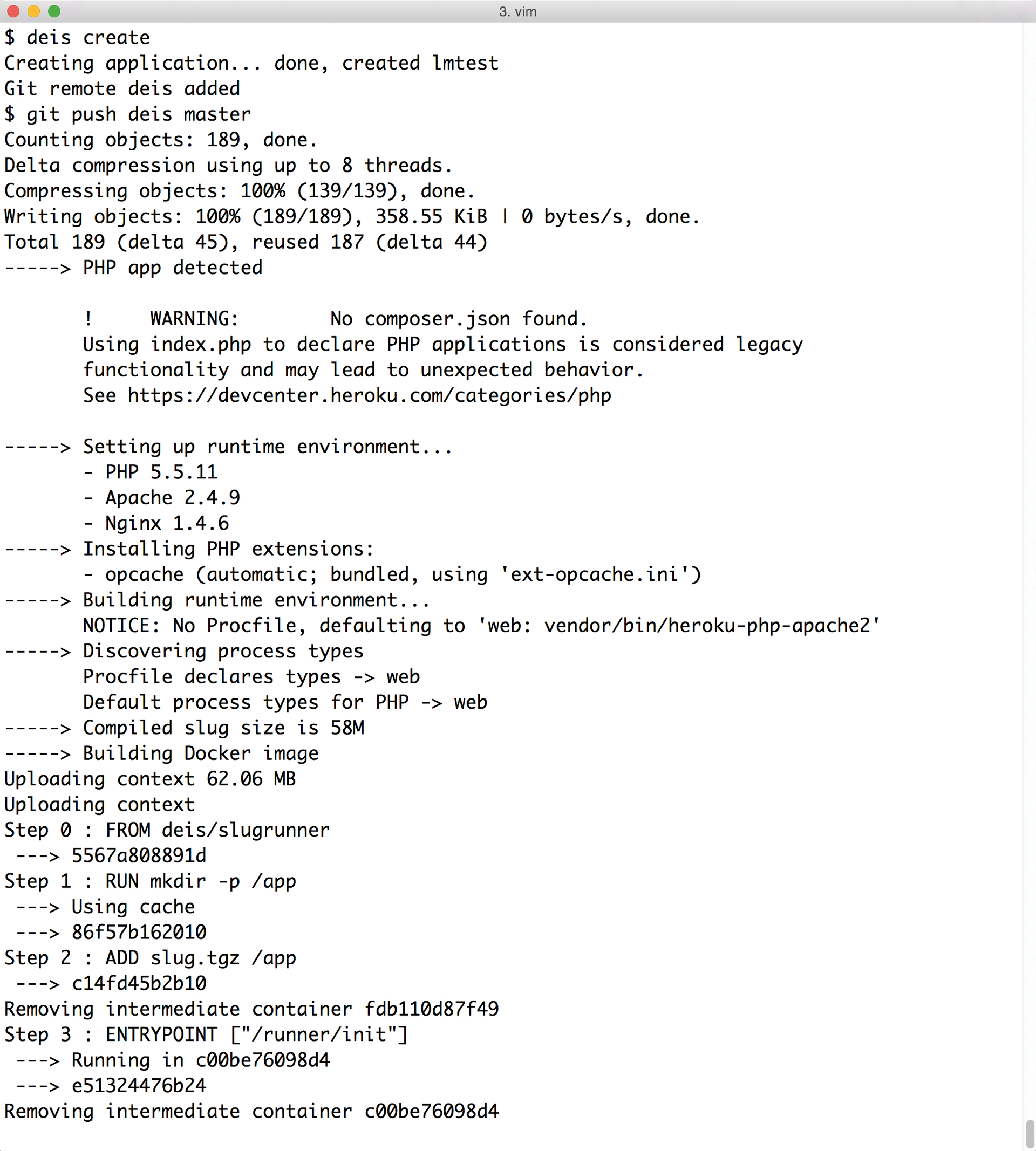 From the application to the finished container in a few seconds: git push makes it possible. However, Deis is still missing a GUI today. From the application to the finished container in a few seconds: git push makes it possible. However, Deis is still missing a GUI today.