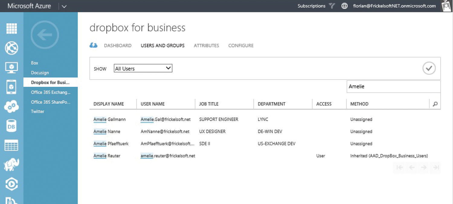 Access to SaaS offerings is controlled centrally and assigned either directly to users or via membership in access groups. Access to SaaS offerings is controlled centrally and assigned either directly to users or via membership in access groups.