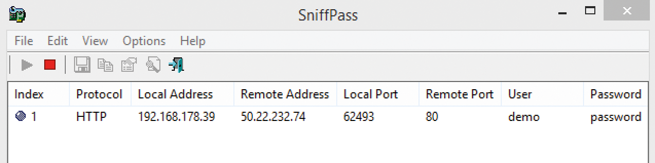 You can find unencrypted usernames and passwords on the network with SniffPass. You can find unencrypted usernames and passwords on the network with SniffPass.