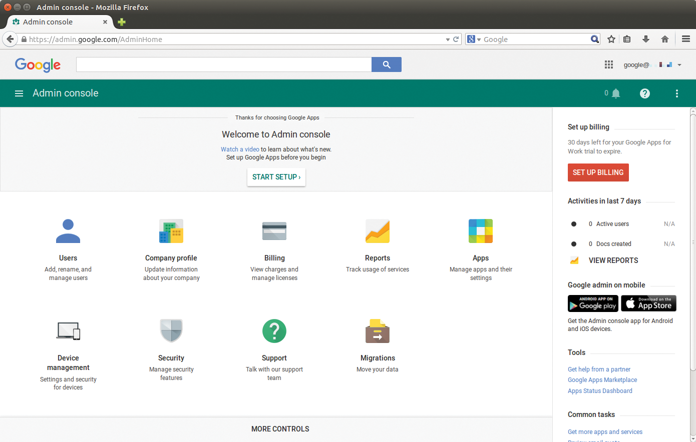 The Admin console is the central contact point for Apps for Work management and can be adapted to personal needs. The Admin console is the central contact point for Apps for Work management and can be adapted to personal needs.