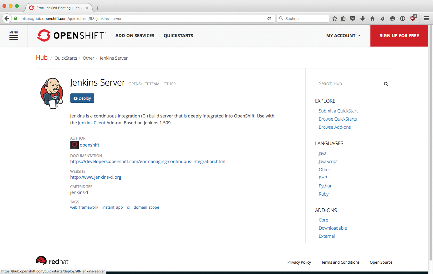 On the OpenShift Hub, Red Hat provides applications that can be rolled out as add-ons. On the OpenShift Hub, Red Hat provides applications that can be rolled out as add-ons.