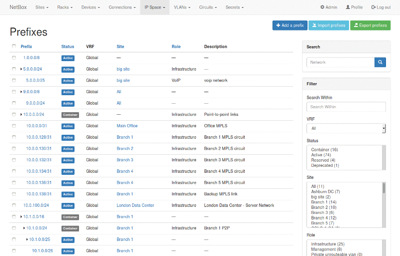 In addition to the DCIM functionality, NetBox provides genuine IPAM qualities; that is, it supports network management. In addition to the DCIM functionality, NetBox provides genuine IPAM qualities; that is, it supports network management.
