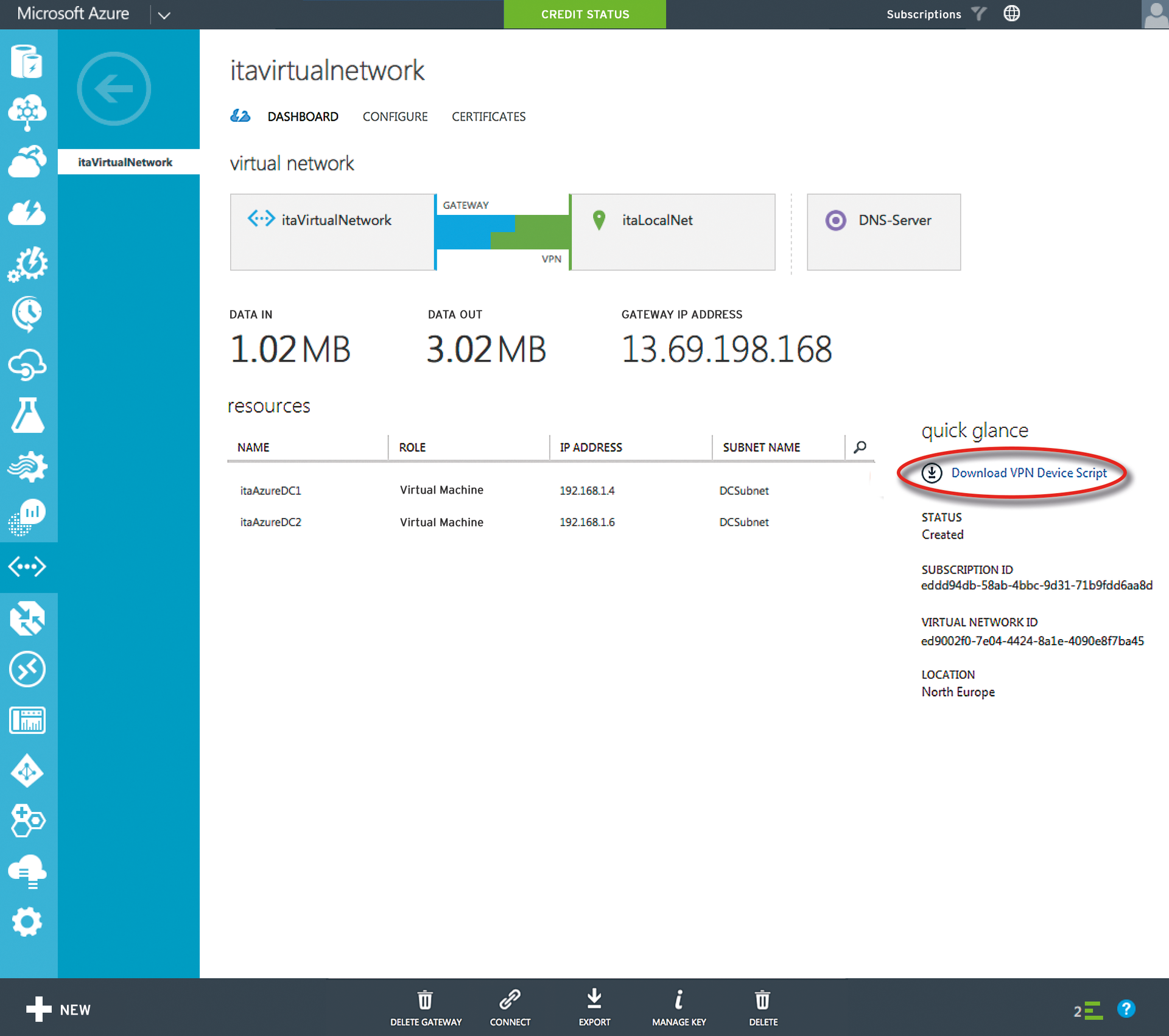 Downloading the pre-built VPN script. Downloading the pre-built VPN script.